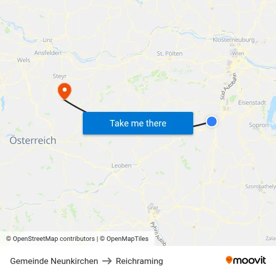 Gemeinde Neunkirchen to Reichraming map