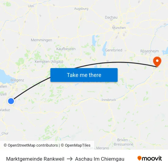 Marktgemeinde Rankweil to Aschau Im Chiemgau map