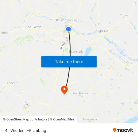 4., Wieden to Jabing map
