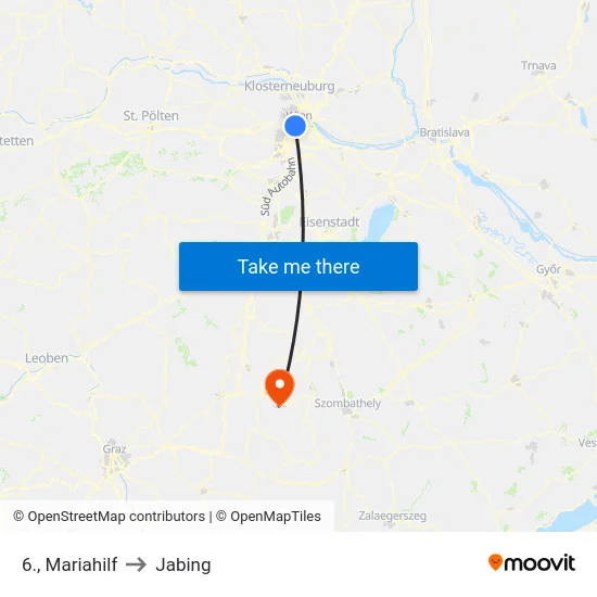 6., Mariahilf to Jabing map