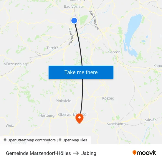 Gemeinde Matzendorf-Hölles to Jabing map