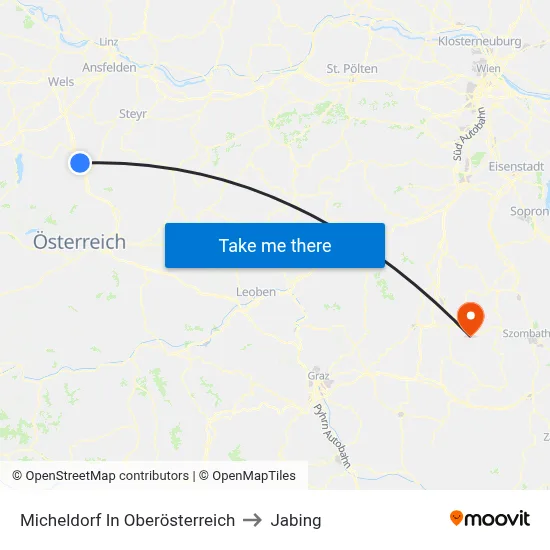 Micheldorf In Oberösterreich to Jabing map