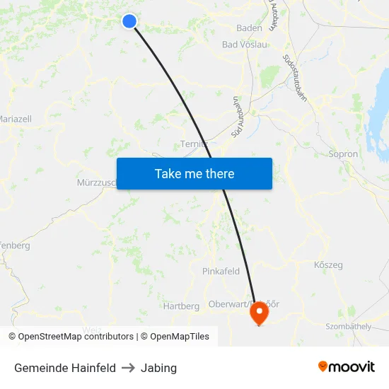 Gemeinde Hainfeld to Jabing map