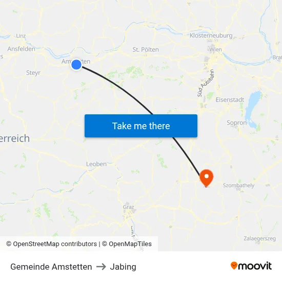 Gemeinde Amstetten to Jabing map
