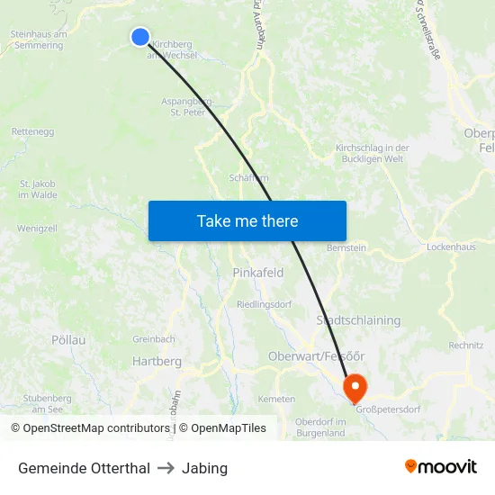 Gemeinde Otterthal to Jabing map