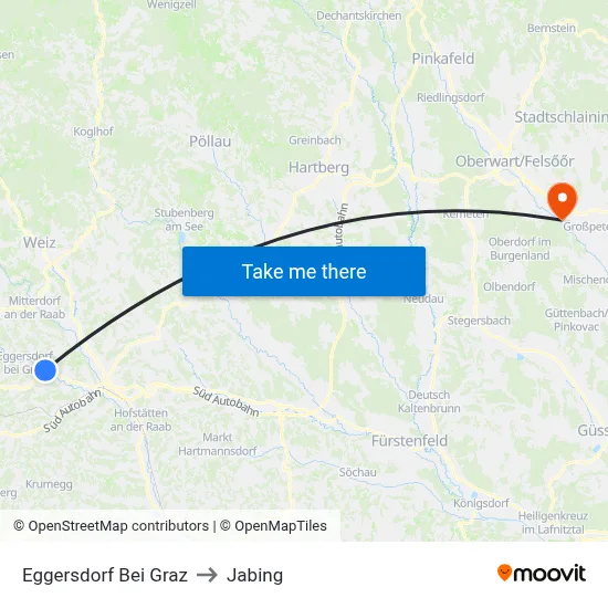 Eggersdorf Bei Graz to Jabing map