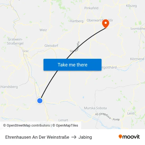 Ehrenhausen An Der Weinstraße to Jabing map
