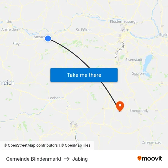 Gemeinde Blindenmarkt to Jabing map