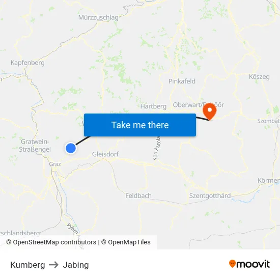 Kumberg to Jabing map
