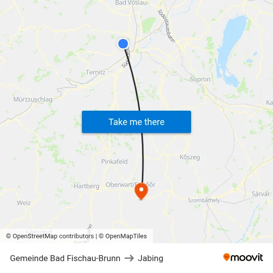 Gemeinde Bad Fischau-Brunn to Jabing map