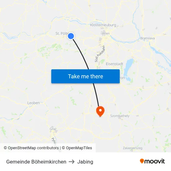 Gemeinde Böheimkirchen to Jabing map