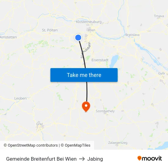 Gemeinde Breitenfurt Bei Wien to Jabing map