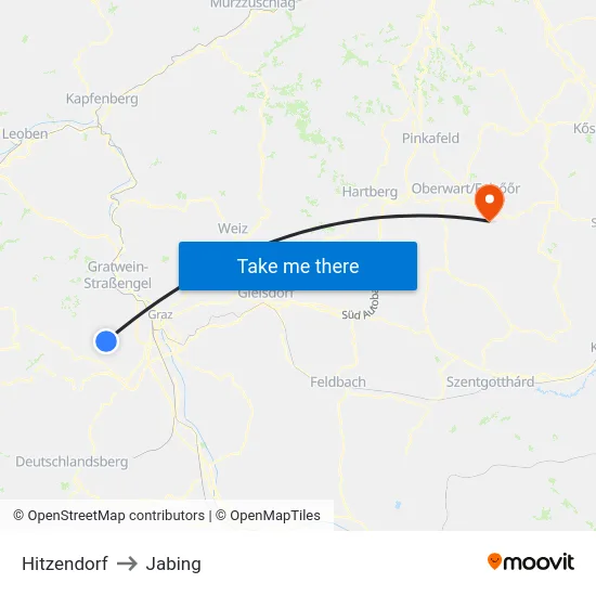 Hitzendorf to Jabing map