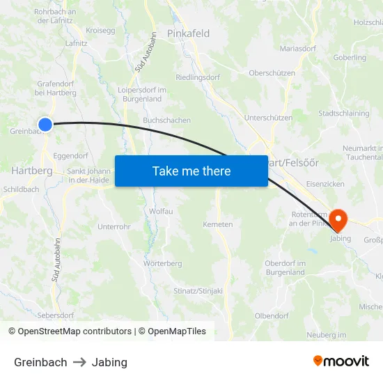 Greinbach to Jabing map