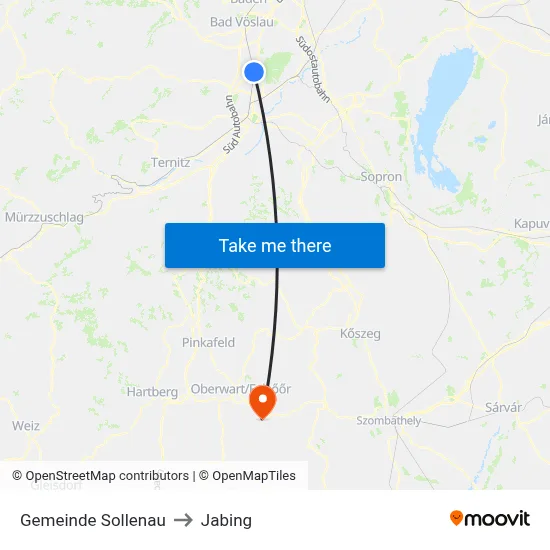 Gemeinde Sollenau to Jabing map
