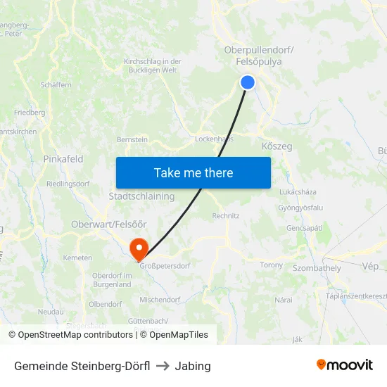 Gemeinde Steinberg-Dörfl to Jabing map
