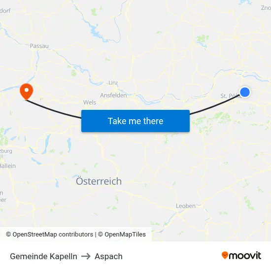 Gemeinde Kapelln to Aspach map