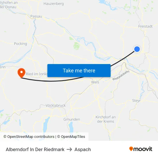 Alberndorf In Der Riedmark to Aspach map
