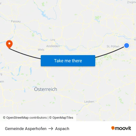 Gemeinde Asperhofen to Aspach map
