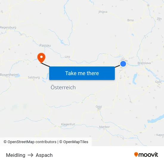 Meidling to Aspach map