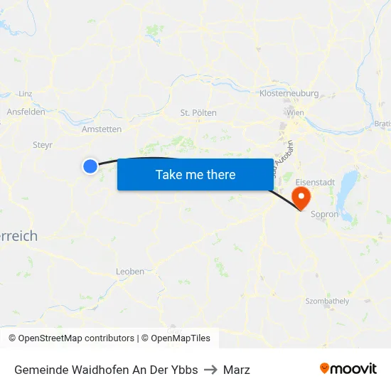 Gemeinde Waidhofen An Der Ybbs to Marz map