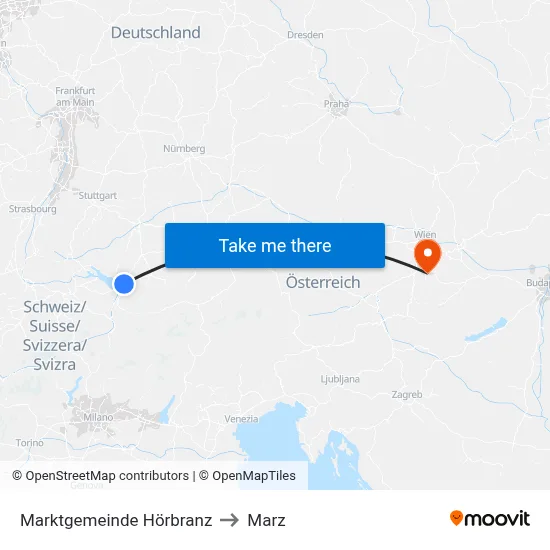 Marktgemeinde Hörbranz to Marz map