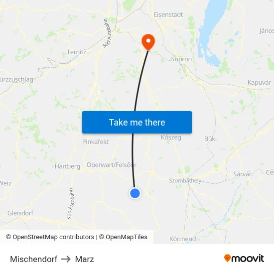 Mischendorf to Marz map