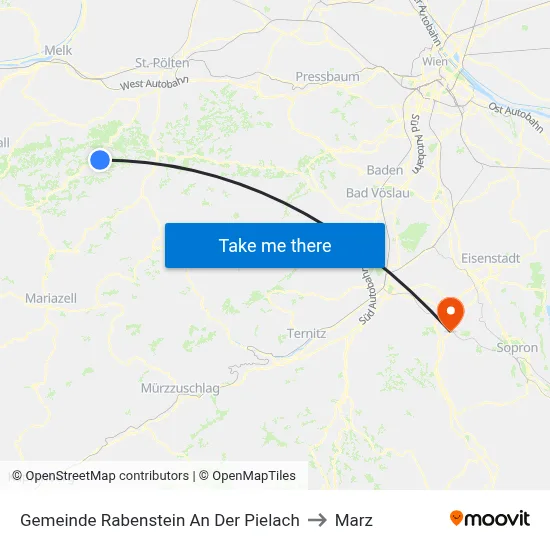 Gemeinde Rabenstein An Der Pielach to Marz map