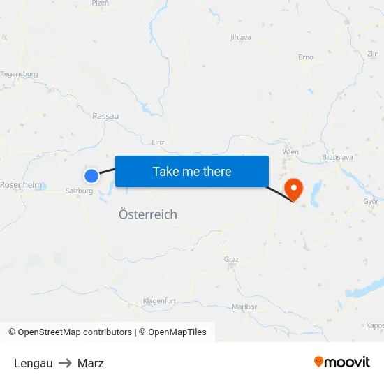 Lengau to Marz map