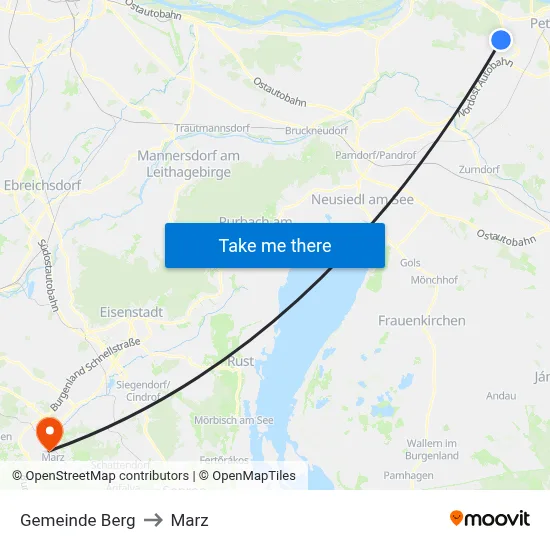 Gemeinde Berg to Marz map