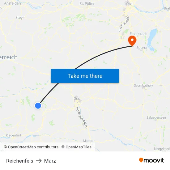 Reichenfels to Marz map