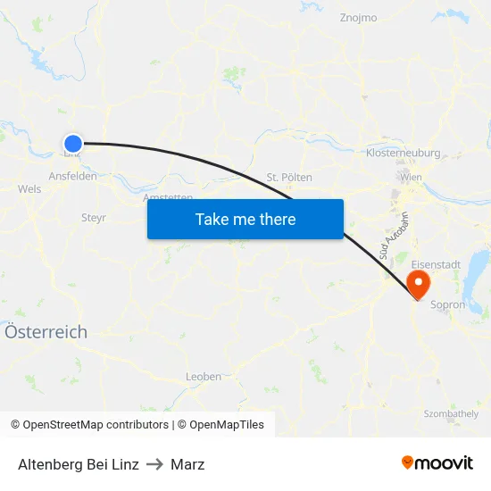 Altenberg Bei Linz to Marz map
