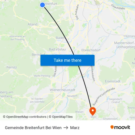 Gemeinde Breitenfurt Bei Wien to Marz map