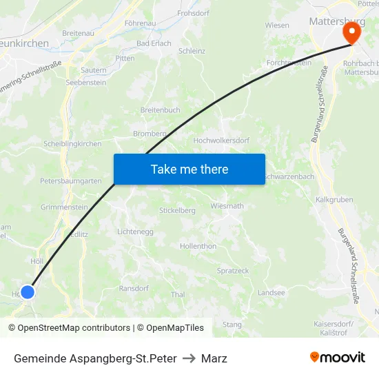 Gemeinde Aspangberg-St.Peter to Marz map