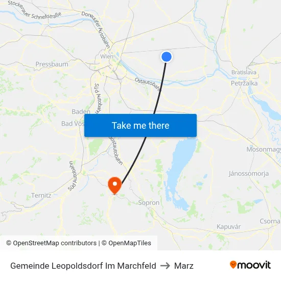 Gemeinde Leopoldsdorf Im Marchfeld to Marz map