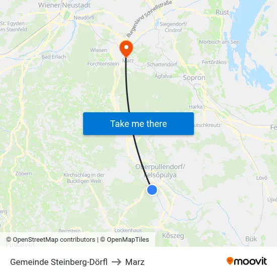 Gemeinde Steinberg-Dörfl to Marz map