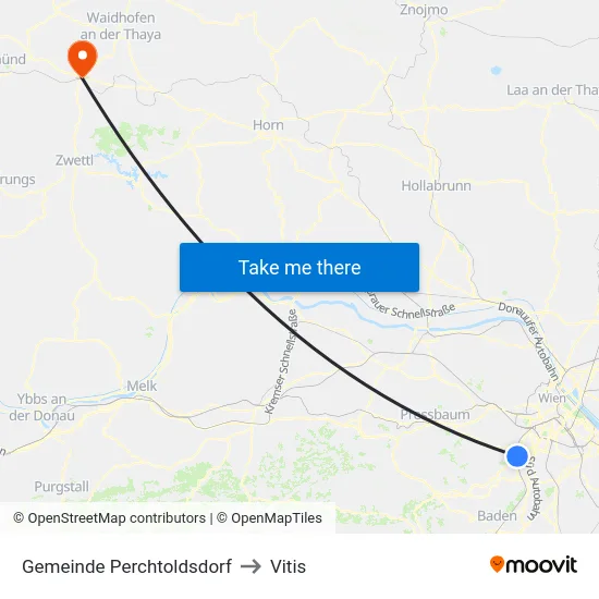 Gemeinde Perchtoldsdorf to Vitis map