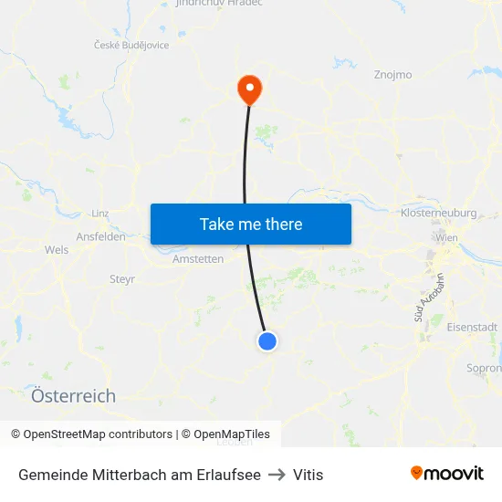 Gemeinde Mitterbach am Erlaufsee to Vitis map