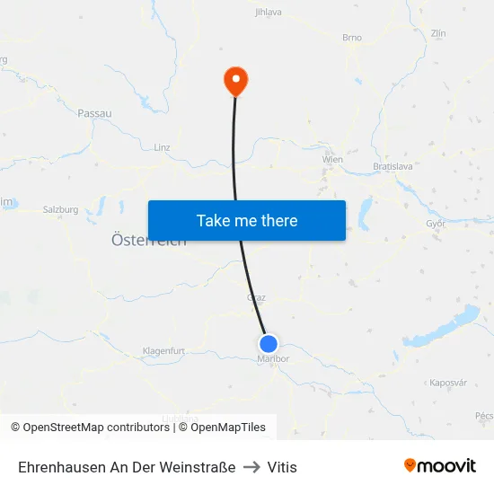 Ehrenhausen An Der Weinstraße to Vitis map