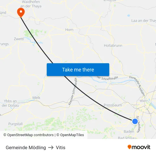 Gemeinde Mödling to Vitis map