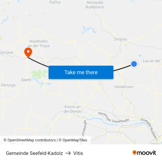 Gemeinde Seefeld-Kadolz to Vitis map