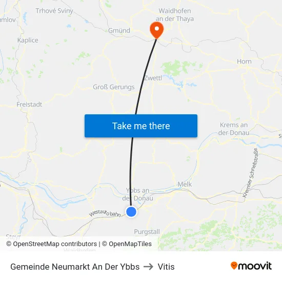 Gemeinde Neumarkt An Der Ybbs to Vitis map