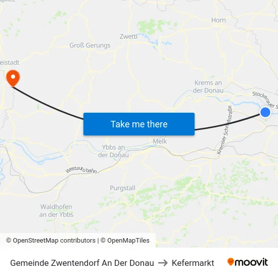 Gemeinde Zwentendorf An Der Donau to Kefermarkt map
