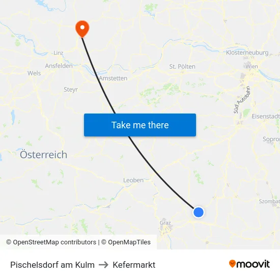 Pischelsdorf am Kulm to Kefermarkt map