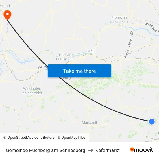 Gemeinde Puchberg am Schneeberg to Kefermarkt map