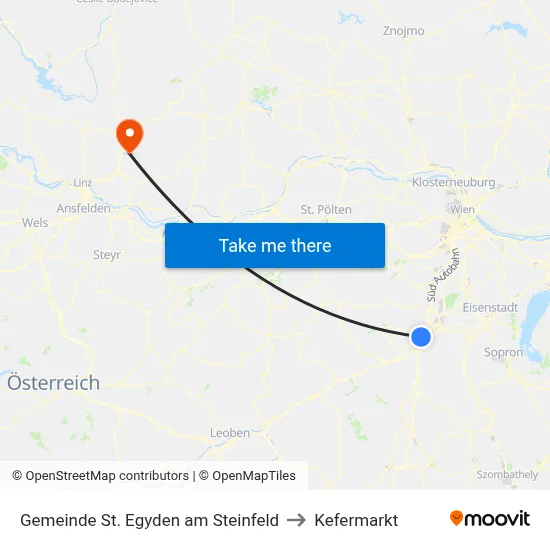 Gemeinde St. Egyden am Steinfeld to Kefermarkt map