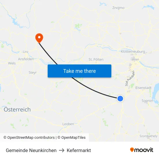 Gemeinde Neunkirchen to Kefermarkt map