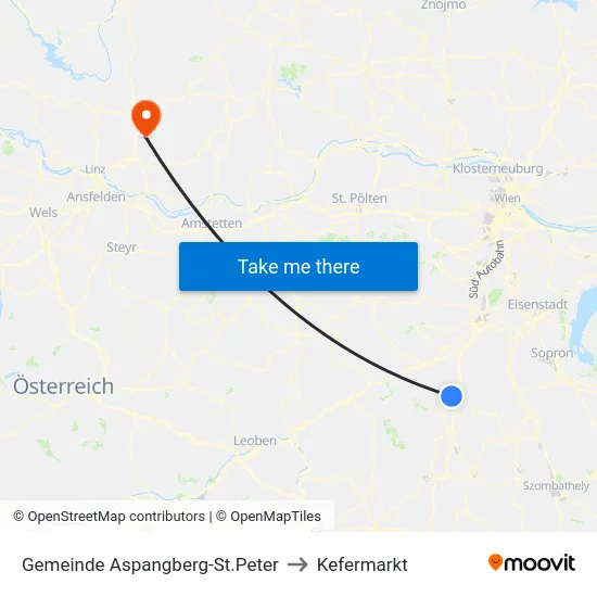 Gemeinde Aspangberg-St.Peter to Kefermarkt map