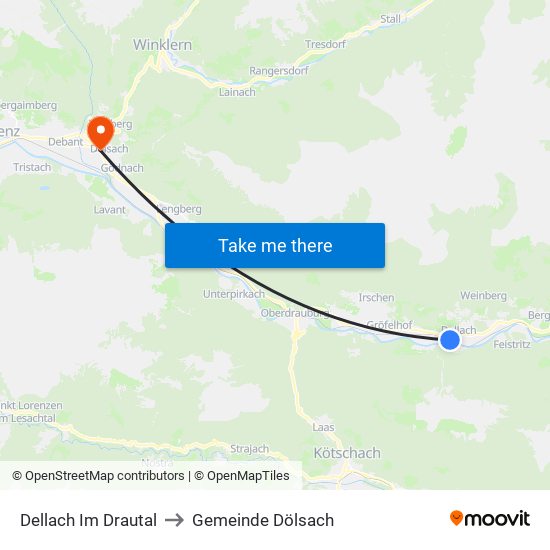 Dellach Im Drautal to Gemeinde Dölsach map