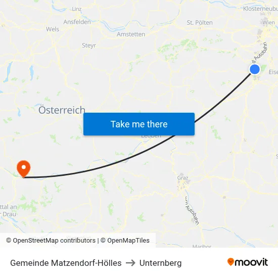 Gemeinde Matzendorf-Hölles to Unternberg map